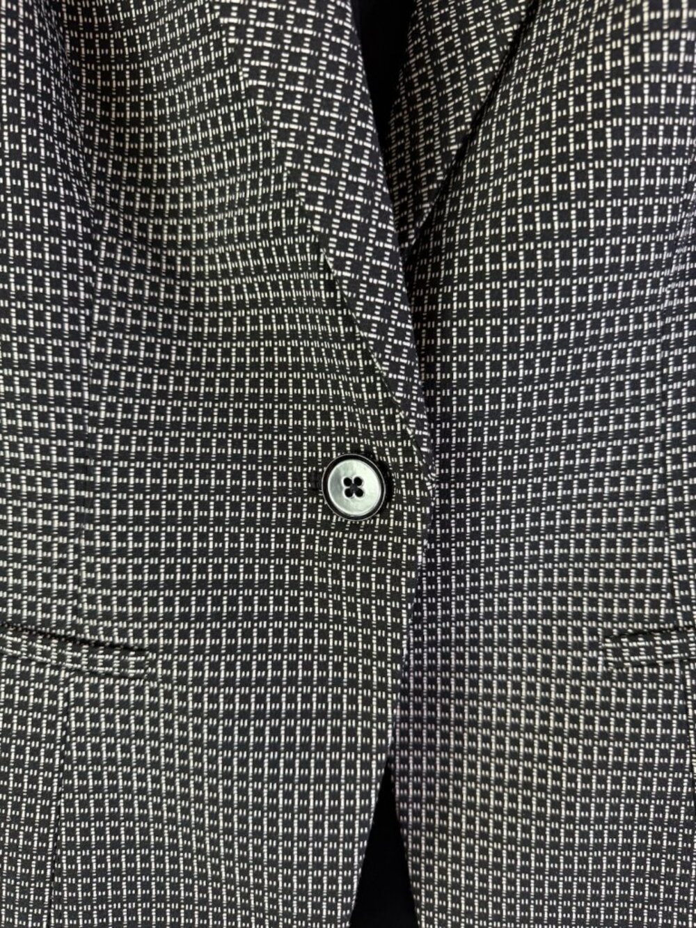 New White House Black Market Blazer Jacket Grid Shawl Collar Jacket - Picture 3 of 10